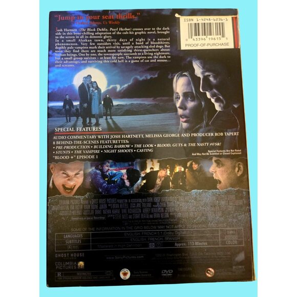 30 Days Of Night DVD - Movie Horror Thriller Josh Hartnett - Picture 2 of 2